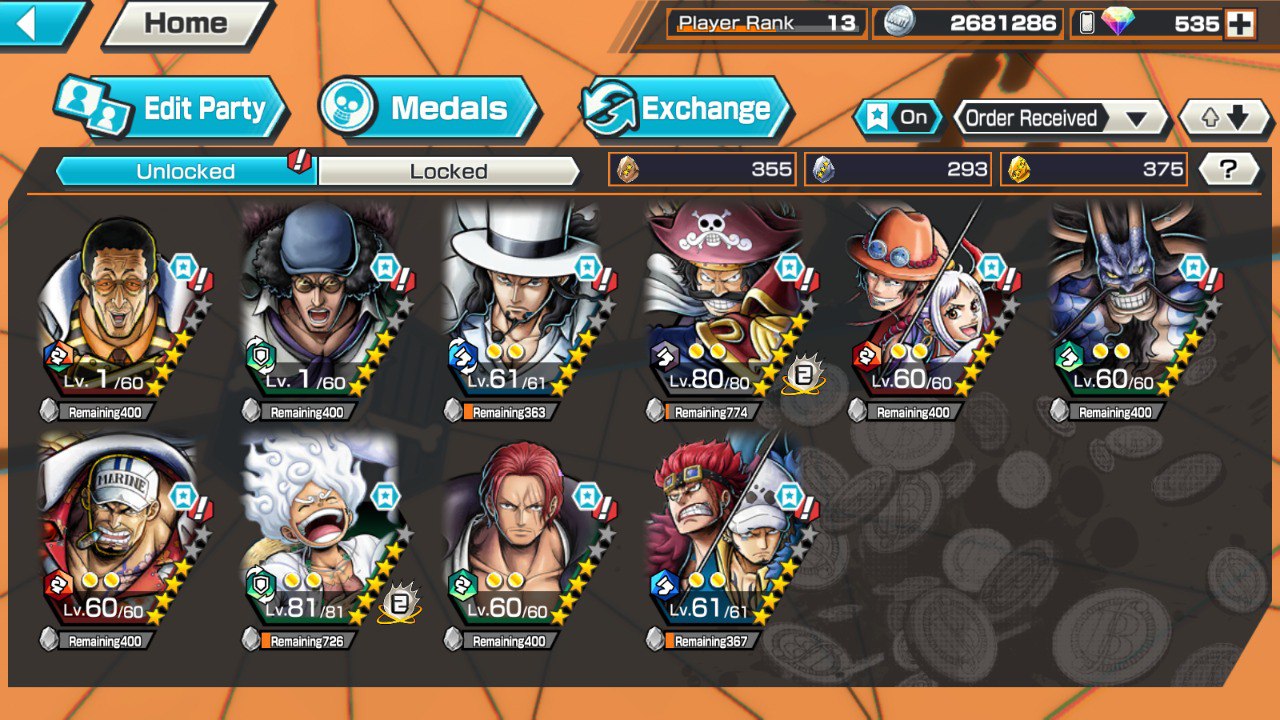 SPECIAL OPBR KIZARU + 10EX + 600 DIAMONDS + Various BFs