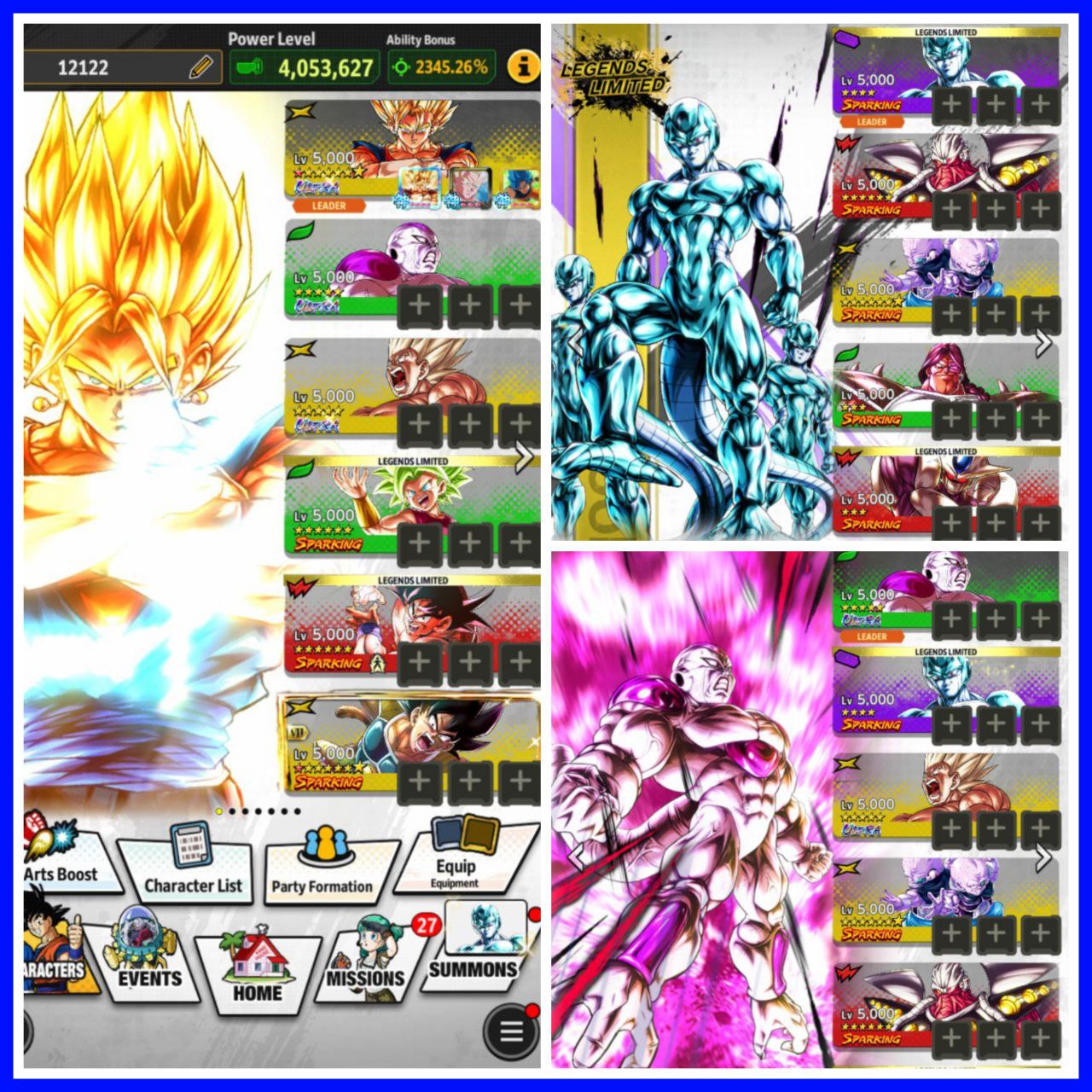 🔥UL VEGITO + UL GOKU ANNY + UL FRIEZA + LL COOLER + LL KEFLA + ZENKAI🔥