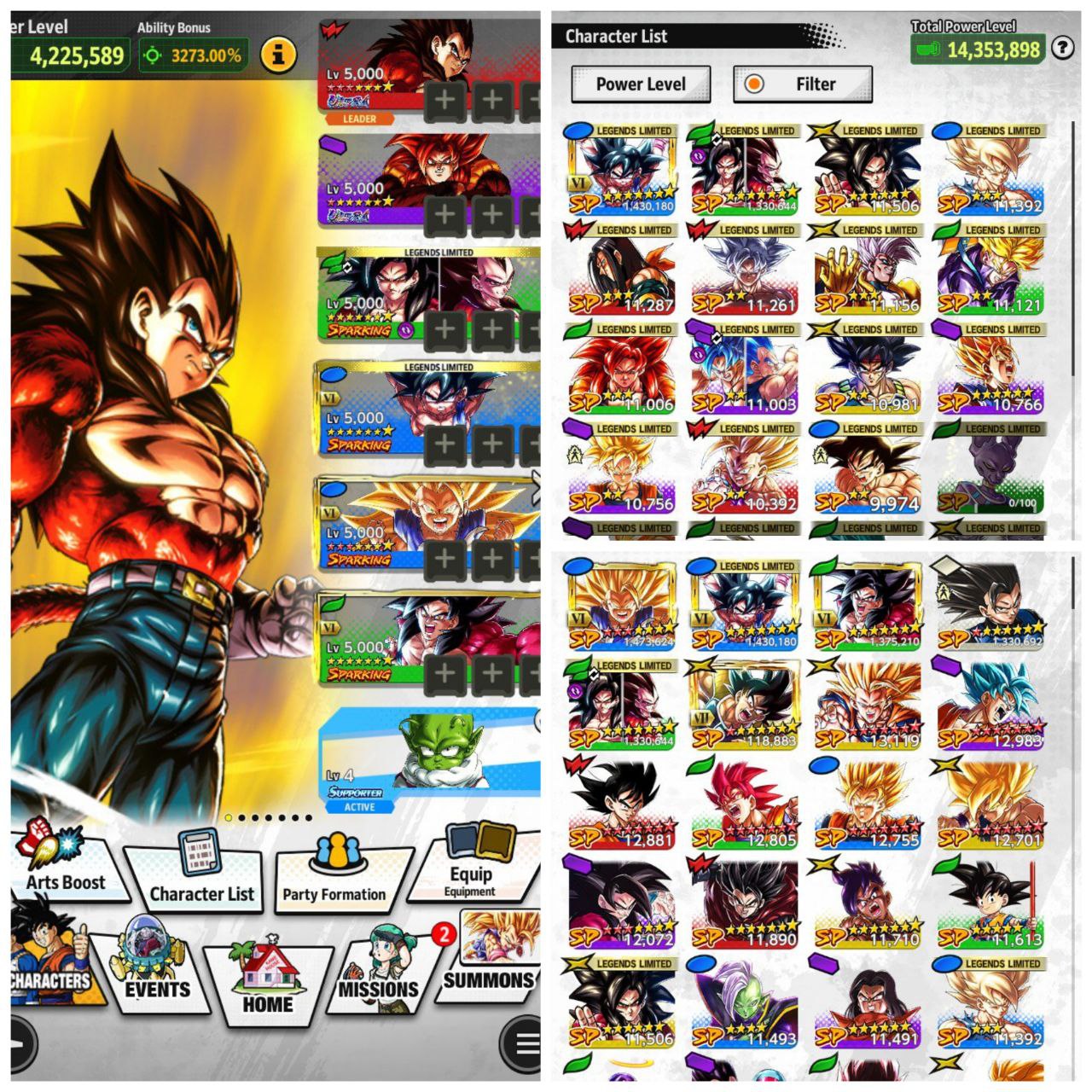 🔥DBL ULTRA SSJ4 VEGETA 10⭐️ + ULTRA GOGETA + AMAZING GT TEAM🔥