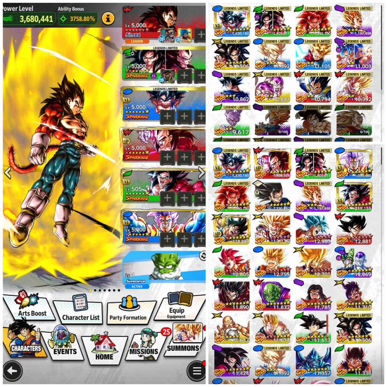🔥DBL ULTRA SSJ4 VEGETA 14⭐️ + GREAT GT TEAM🔥