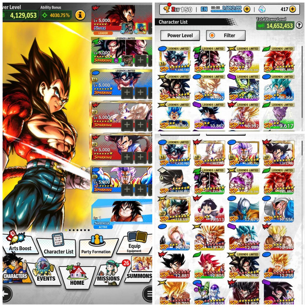 🔥DBL ULTRA SSJ4 VEGETA+ GOOD GT TEAM🔥