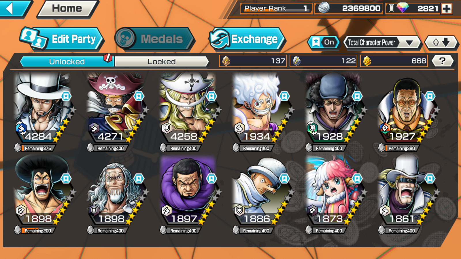 ⭐OPBR 6 EX LUFFY G5 LIGHT + KIZARU + KUZAN + LUCCI + ROGER + WHITEBEARD + DIAMONDS & FRAG.⭐