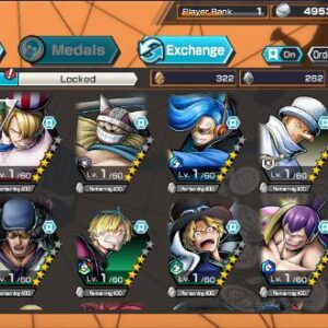 OPBR ANDROID 6EX including Luffy G5 Light + 900 Diamonds and 3000 Frags