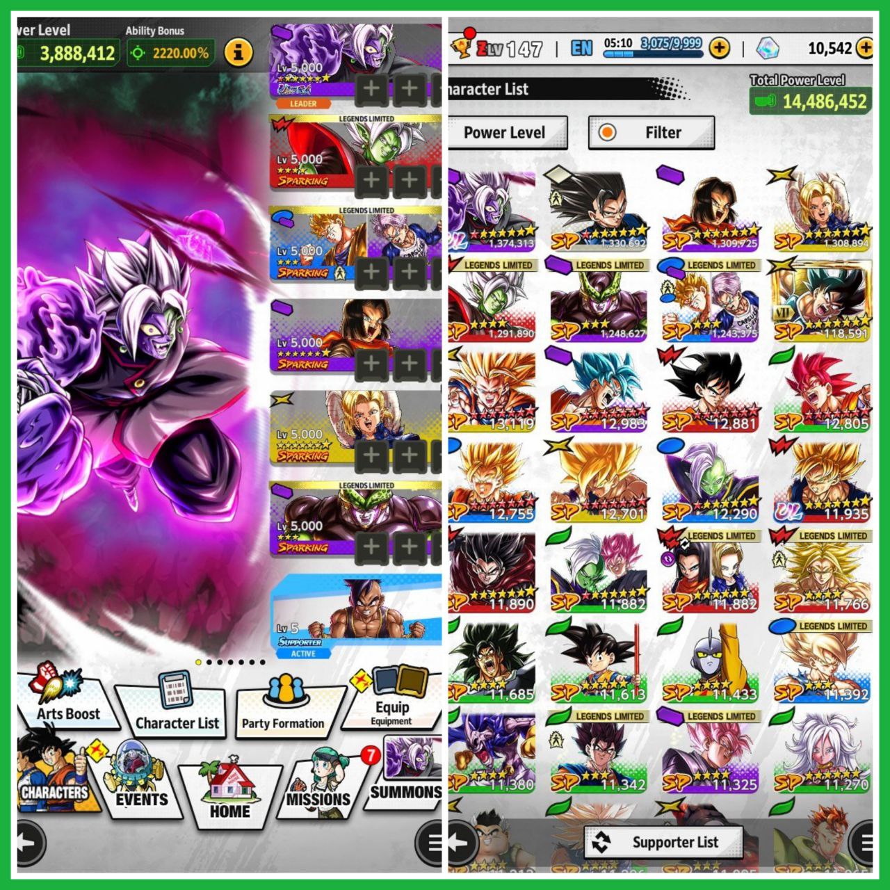 🔥DBL ULTRA FUSION CORR. ZAMASU 8⭐+10.000 CC 💎 + GREAT FUTURE TEAM🔥