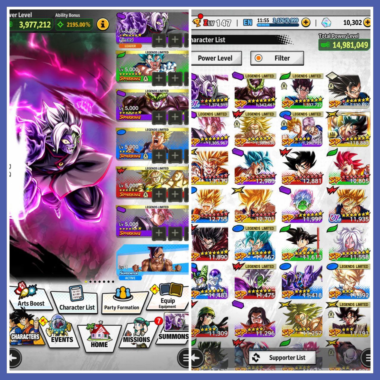 🔥DBL ULTRA FUSION CORR. ZAMASU 8⭐+10.000 CC 💎 + GREAT FUTURE TEAM🔥