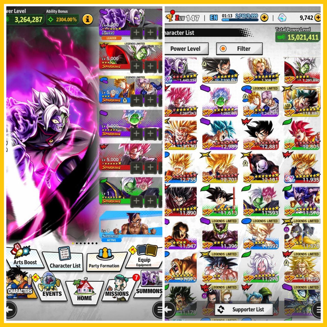 🔥DBL ULTRA FUSION CORR. ZAMASU 10⭐+10.000 CC 💎 + GREAT FUTURE TEAM🔥