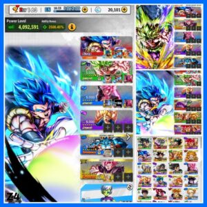 ⭐ANNY GOGETA BLU 8 STARS + FULL POWER BROLY 10 STARS + LEGENDS VEGITO ROSE' + 20K CHRONO⭐ (Z4)