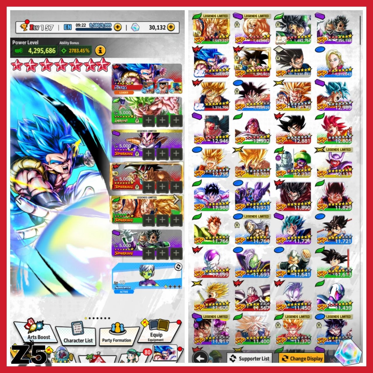 ⭐PROMO: ANNY GOGETA BLU 8 STARS + FULL POWER BROLY 10 STARS + MANY LL HIGH STARS + 30.000 CHRONO⭐ (Z5)